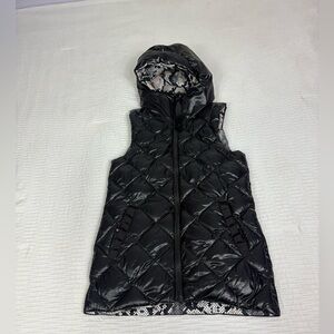 lululemon athletica Shiny Black Hooded Vest